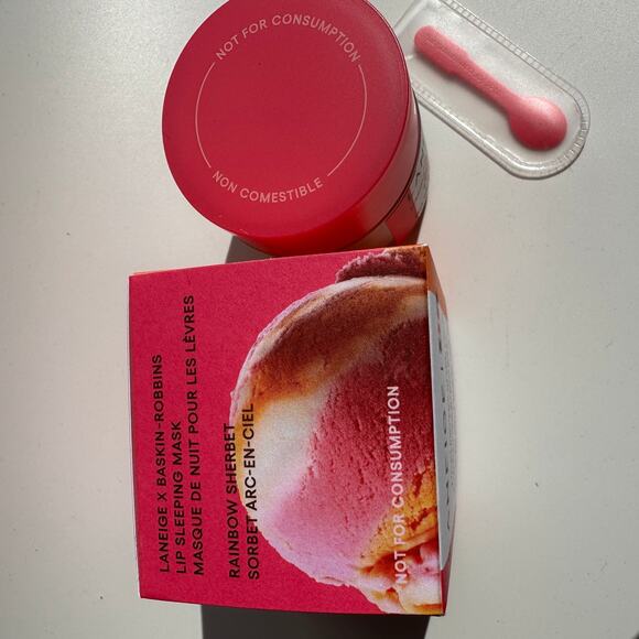 Laneige Baskin Robbins Rainbow Sherbet Lip Sleeping Mask Limited Edition NIB - Picture 2 of 12